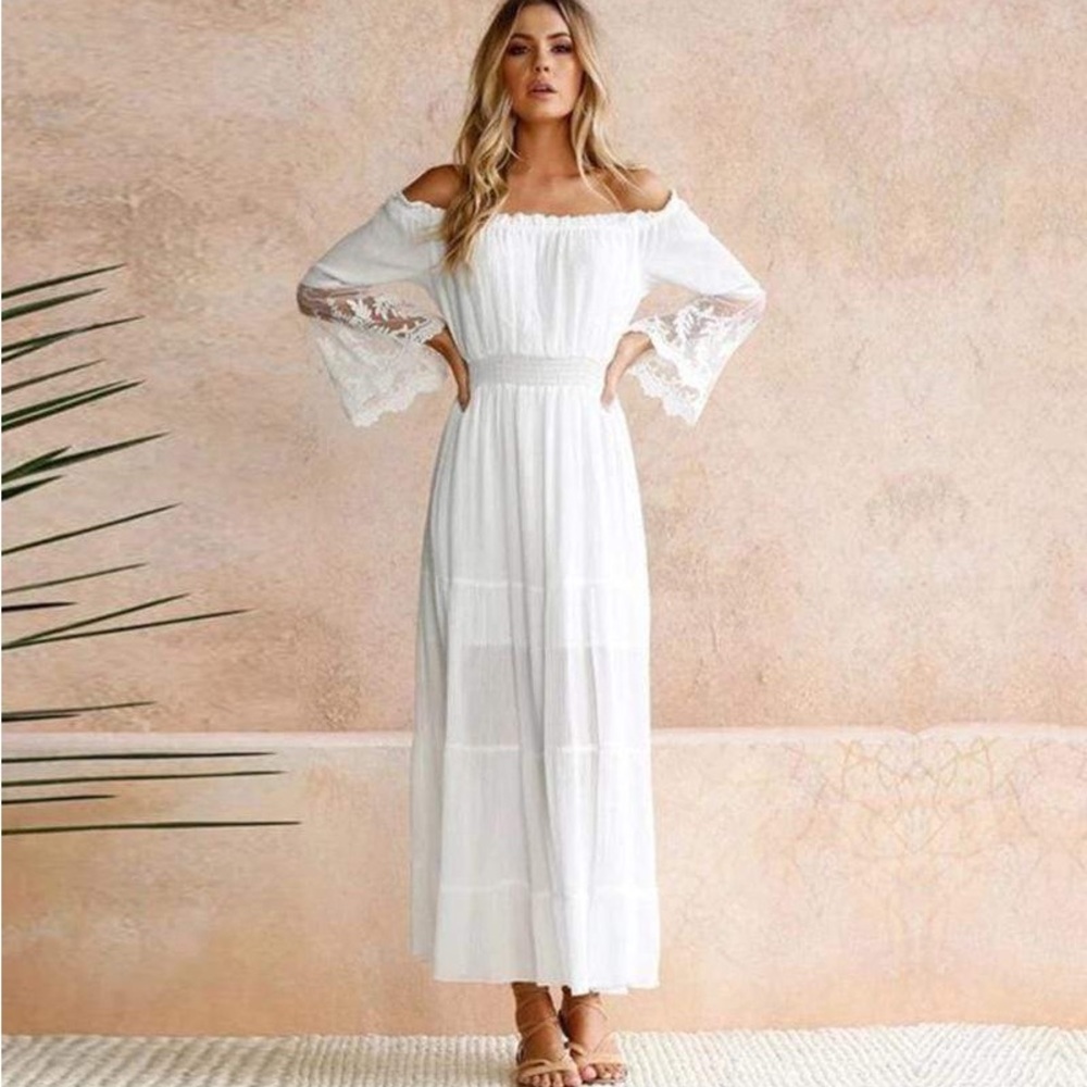 Esley long white dress